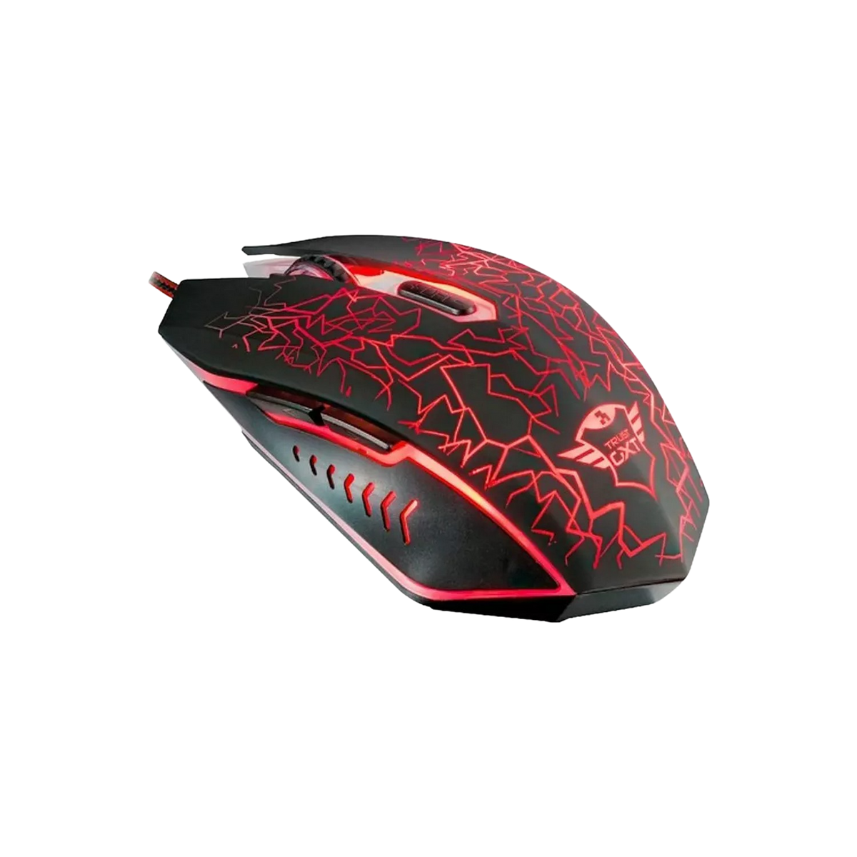 TRUST 21683 GXT GAMING Rot Gaming Schwarz/Leuchtfarbe MOUSE 105 Maus