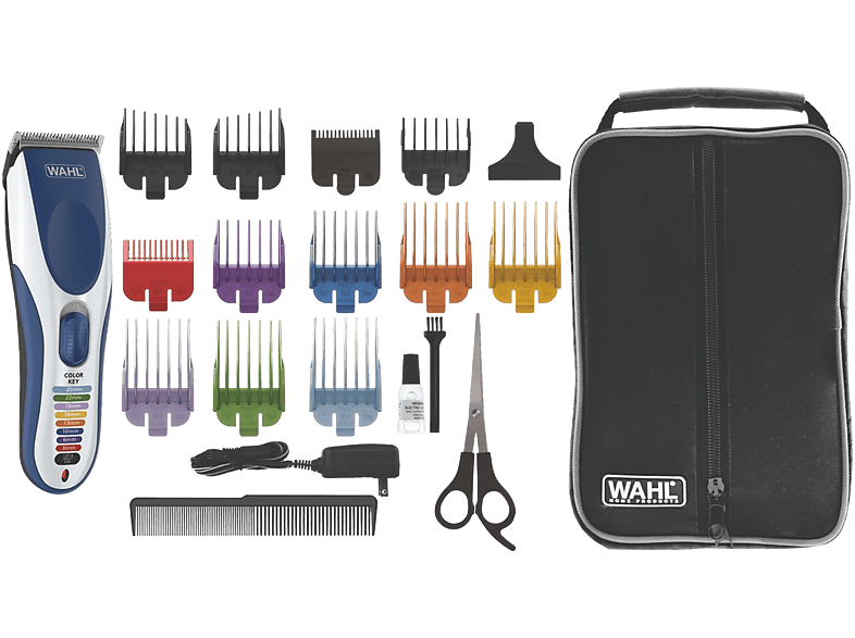 WAHL 9649-016 COLOR PRO CORDLESS Haarschneider Weiß/Blau 