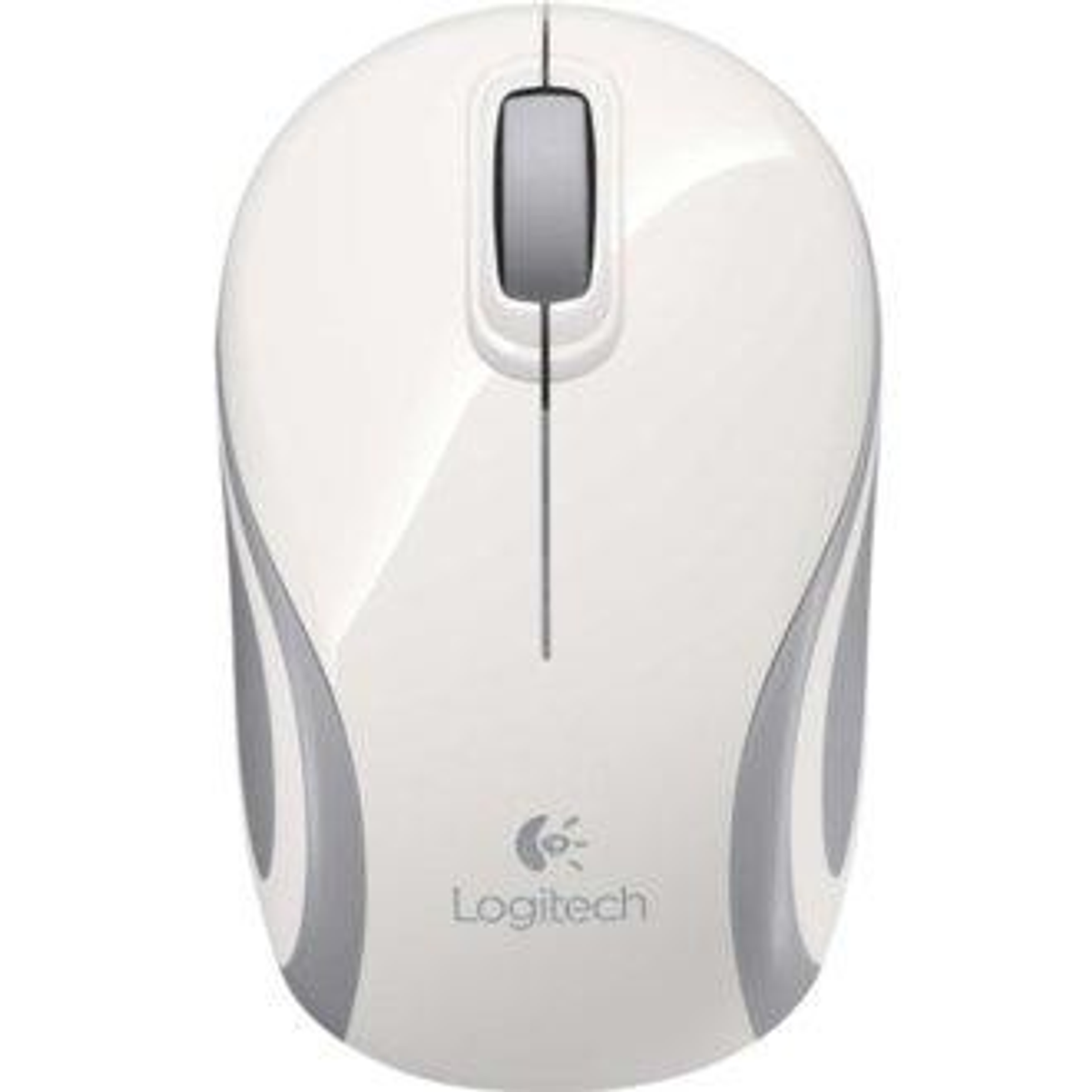 Ratón con cable - Logitech LGT-M187W, Ambidextro, Óptico, RF inalámbrico, 1000 DPI, Blanco LOGITECH, USB, BLANCO