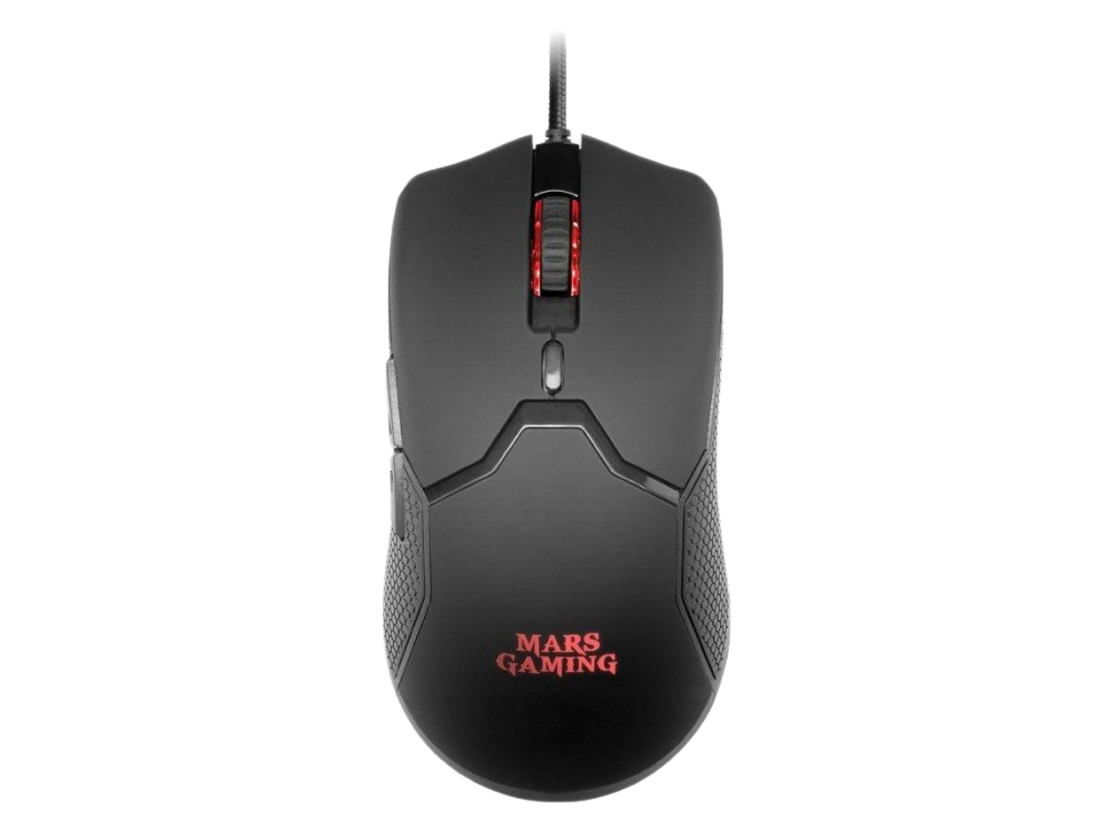 Ratón Gaming - MMV RGB 10000DPI MARS GAMING, Por cable, Negro/Blanco