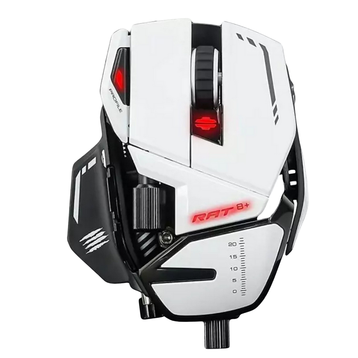 MAD CATZ Maus, R.A.T. Weiß GAMING Gaming WH MOUSE, 8+ OPTICAL MR05DCINWH000-0
