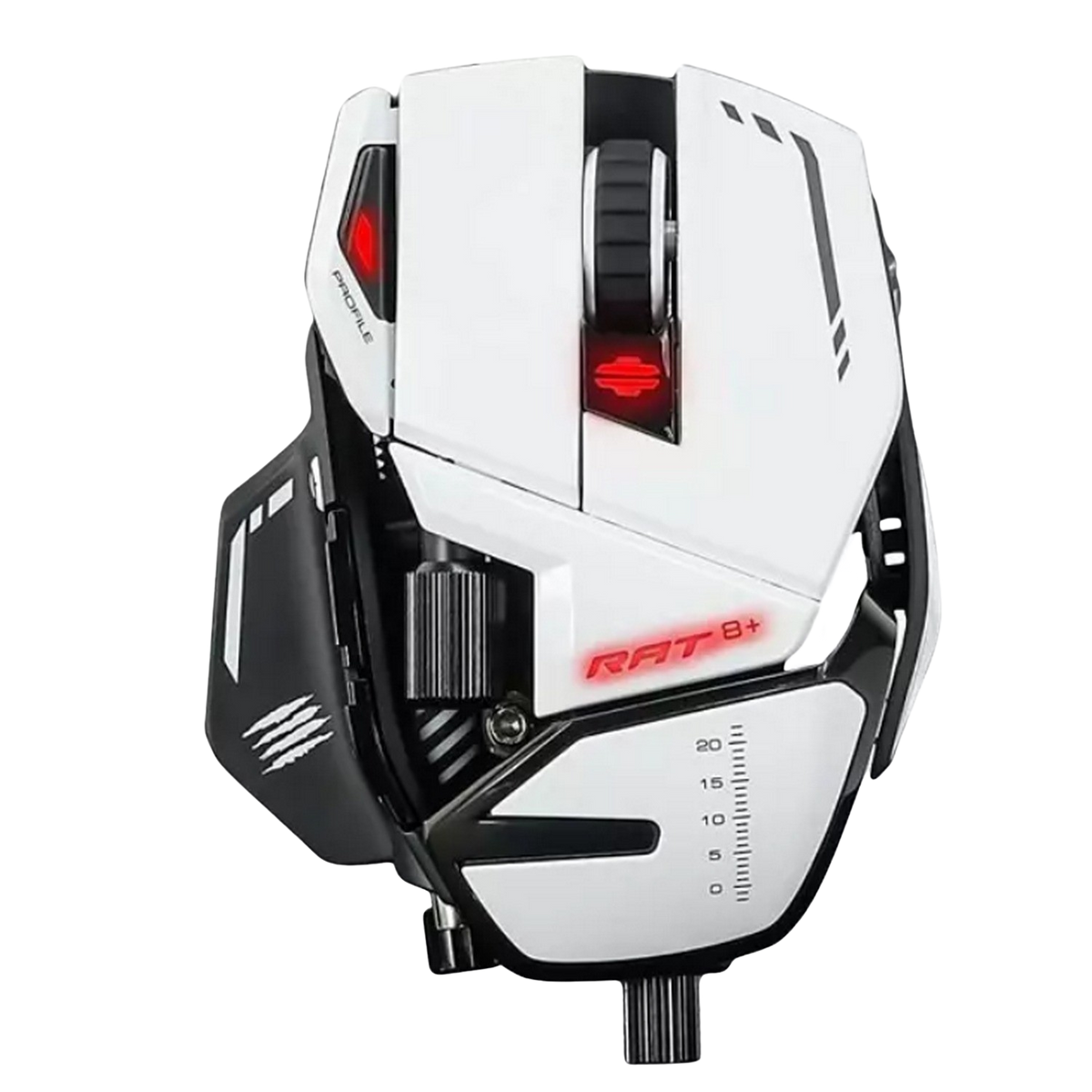 MAD CATZ Maus, R.A.T. Weiß GAMING Gaming WH MOUSE, 8+ OPTICAL MR05DCINWH000-0