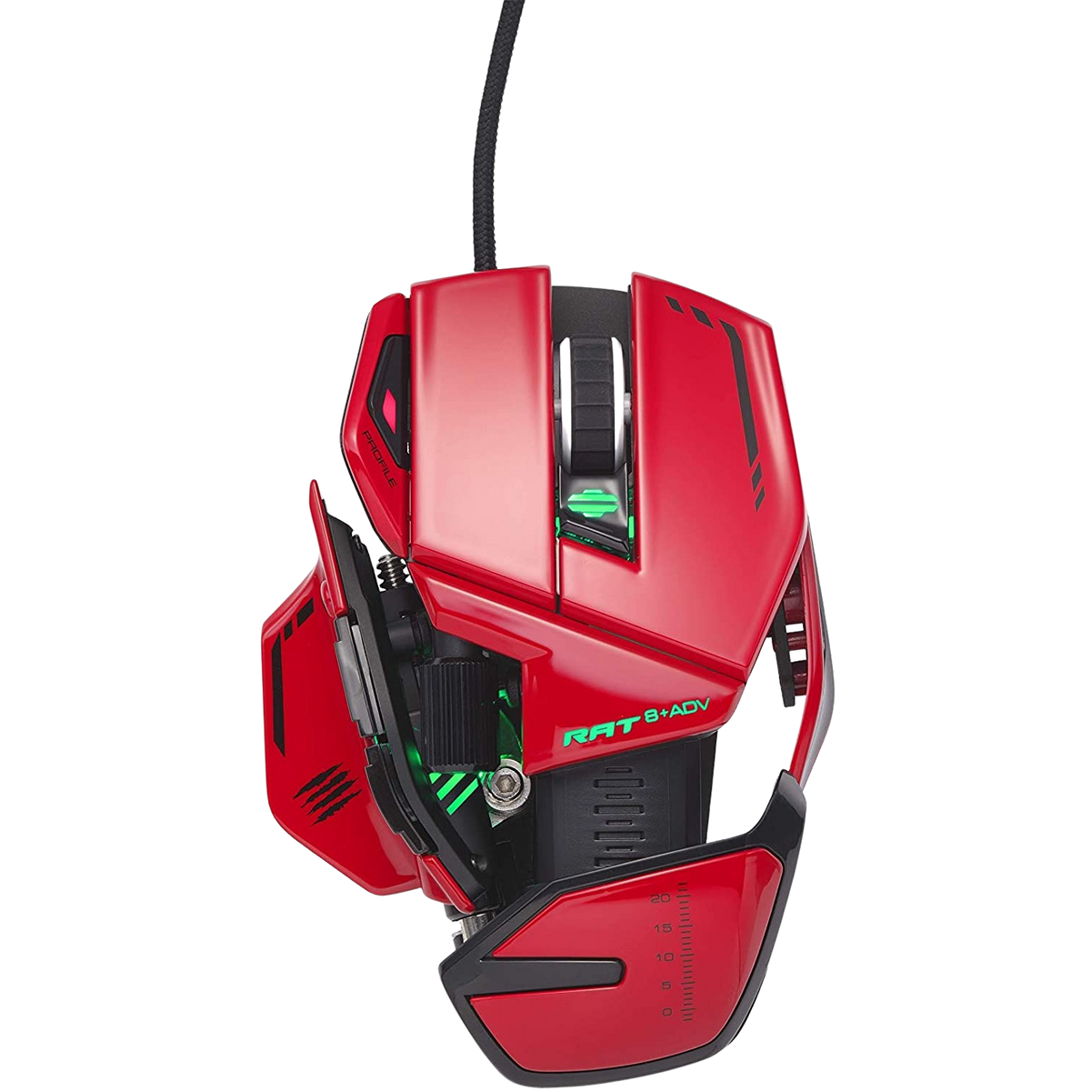 Mouse, Optical Gaming CATZ Red 8+ Gaming R.A.T. ADV Rot MAD Mouse,