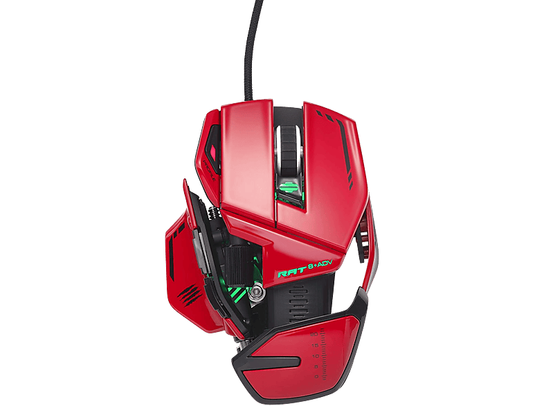 MAD CATZ R.A.T. 8+ ADV Optical Gaming Mouse, Red Gaming Mouse, Rot