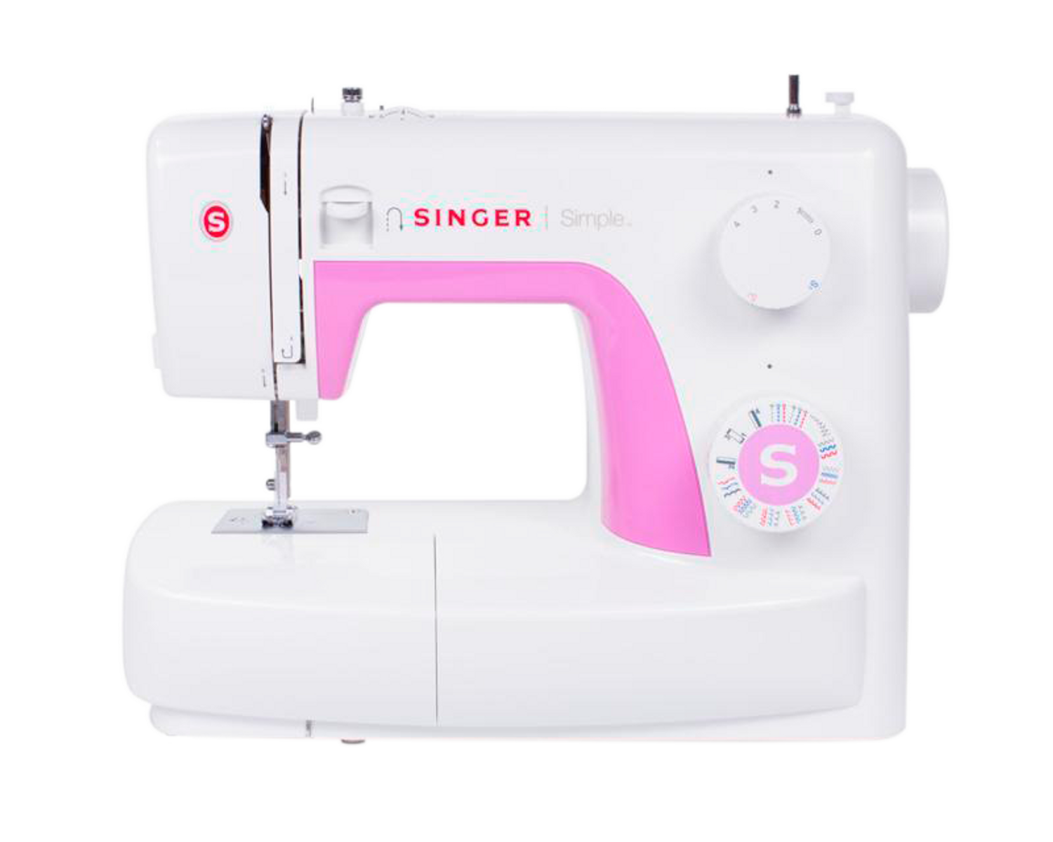 Máquina de coser - Singer Simple 3223, Brazo libre, Porta carrete horizontal, Blanco