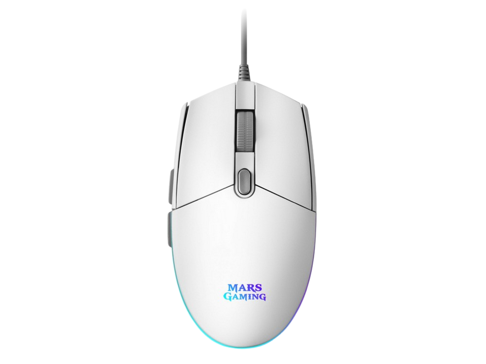 Ratón gaming - MMG RGB 3200DPI MARS GAMING, Por cable, Blanco