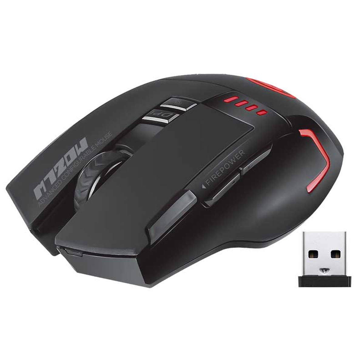 MAUS Gaming Maus, GAMING Schwarz KABELLOSE 8-TASTEN M720W SCORPION