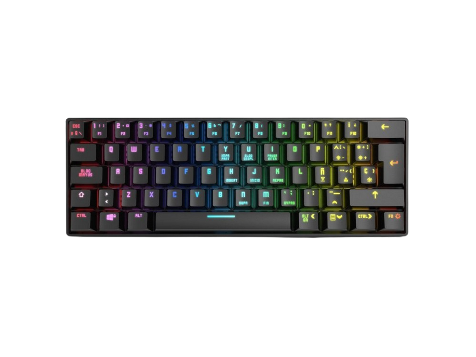 Teclado gaming - Kluster RGB KROM, Negro