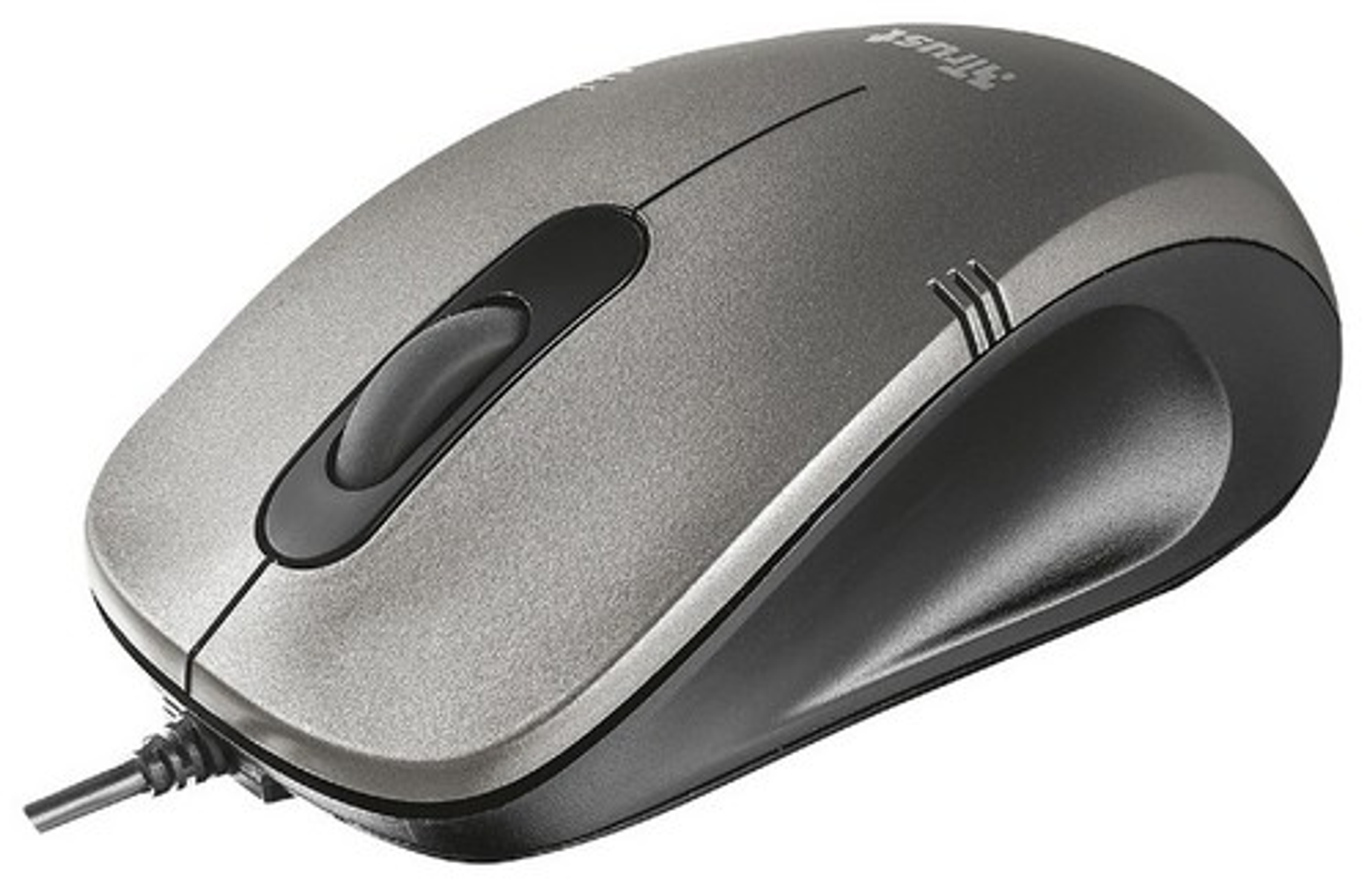 Ratón con cable - 20404 TRUST, Cable USB, Gris