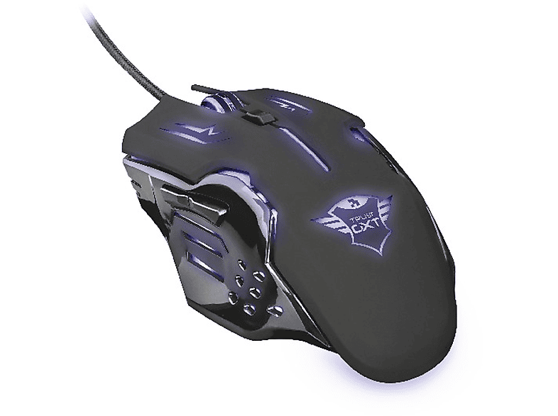 Black TRUST Desktop-Set, Illuminated mouse GXT 108 DPI 2000 - gaming Rava