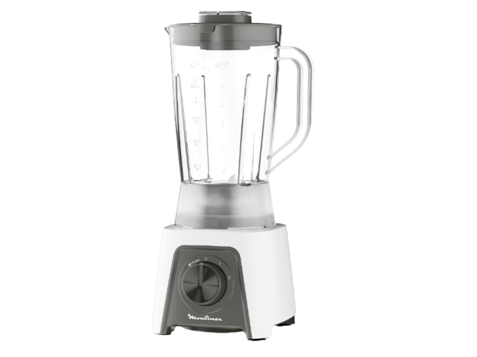 FRULLATORE MOULINEX Blendeo+ LM2C01, Potenza 450 W, Caraffa da 1.5 l, 2 velocità, Plastica, Zelkrom, Con: FRULLATORE, BIANCO