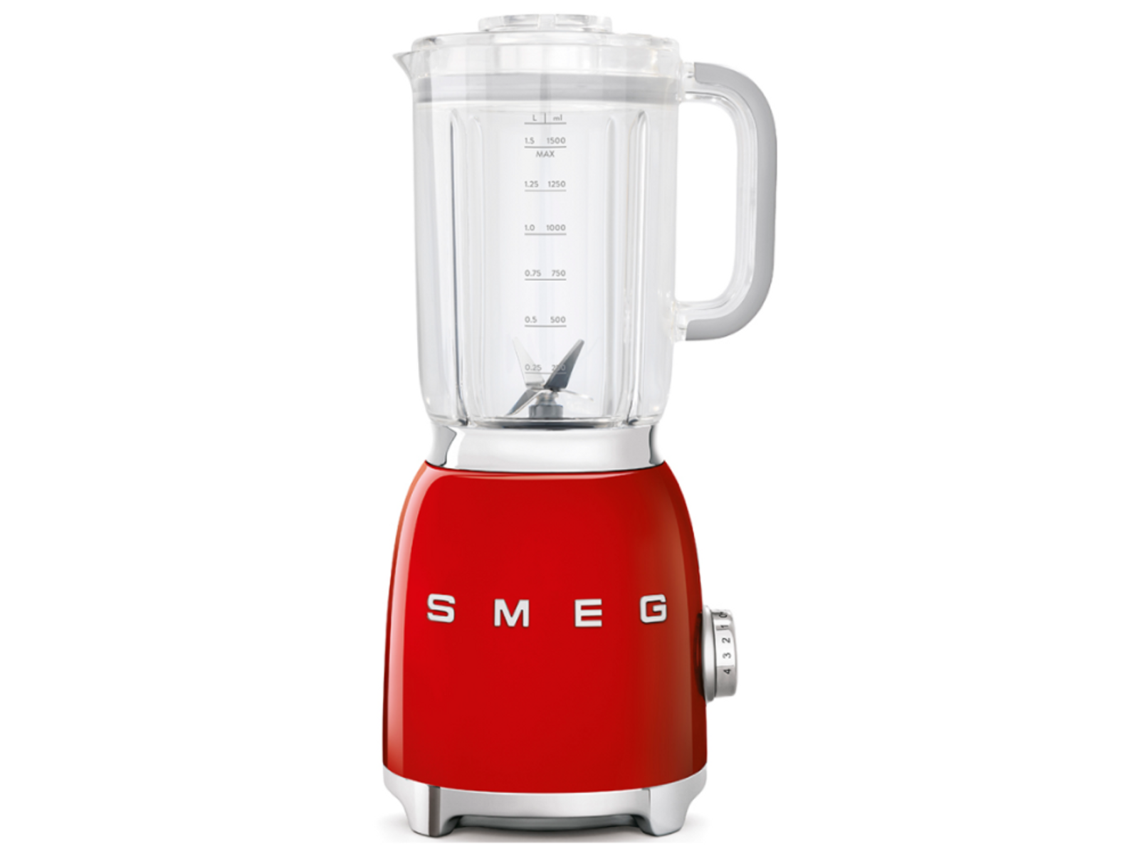 Batidora de vaso - BLF01RDEU SMEG, 800 W, 1.5 l, Rojo