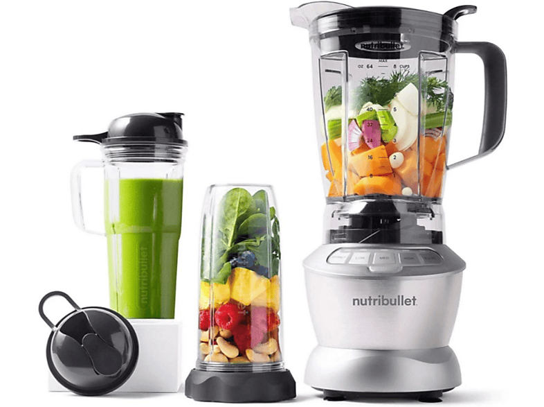 Batidora de vaso - NUTRIBULLET NB1206DGCC- 1200W PERSONAL BLENDER TACTIL,  1200 W, 0.9 l, Negro