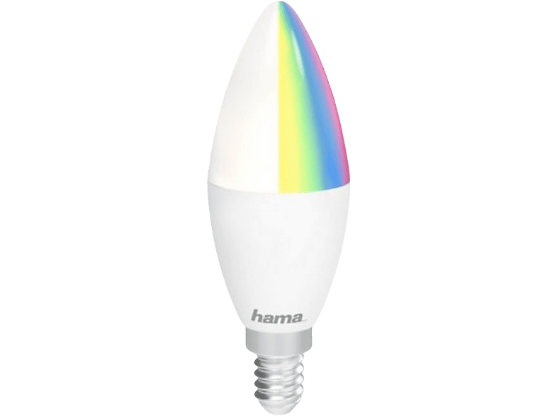 Weiß HAMA | RGB, 5,5W WIFI-LED-LAMPE 176583 Glühbirne RGBW MediaMarkt E14