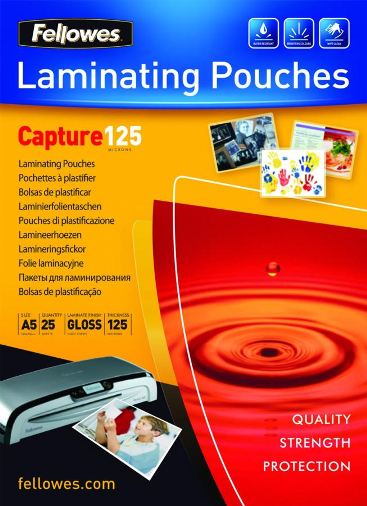 Pack fundas plastificar - FELLOWES 5396101