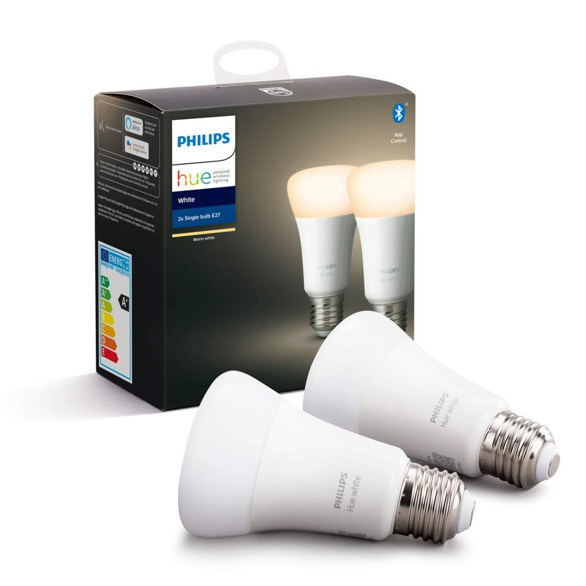 PHILIPS 78527000 LED HUE Warmweiß BT 2X806LM Lampen E27 W DOPPEL