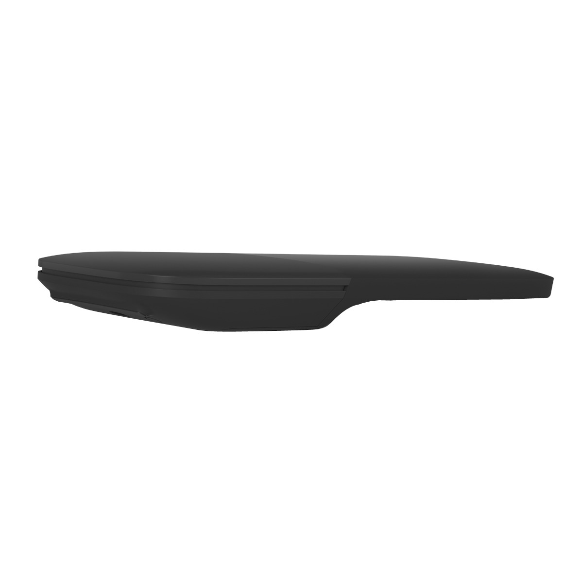 Un alerón de techo negro para coche, diseño aerodinámico, aislado en blanco.