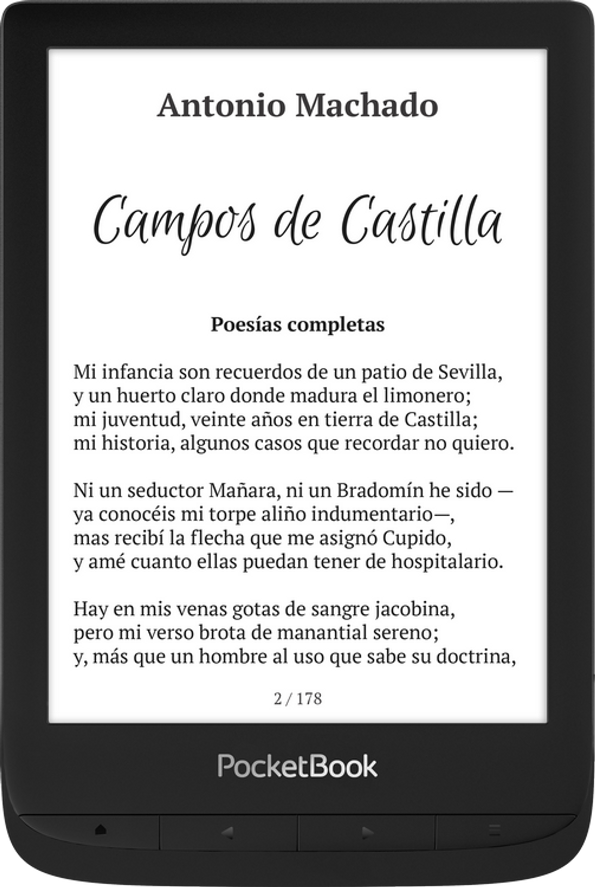 eReader - Touch Lux 5 6'' 8GB Negro POCKETBOOK, 6 ", 8 GB, 758 x 1024, Negro