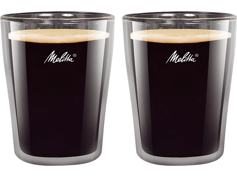 MELITTA 6741389 KAFFEE GLÄSER Kaffeegläser 2-ER SET Transparent