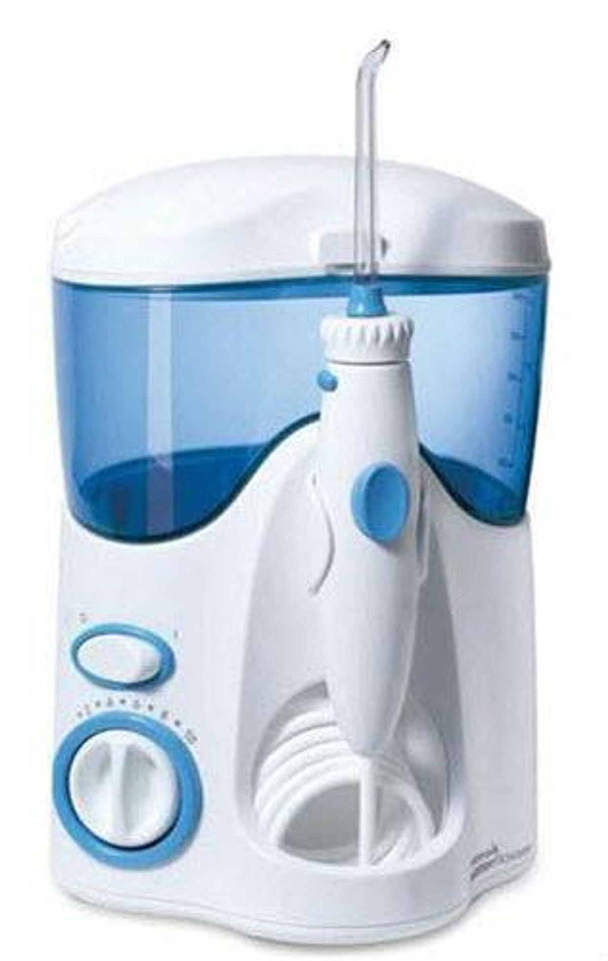 Irrigador dental WATERPIK WP-100, velocidades, Blanco y Azul