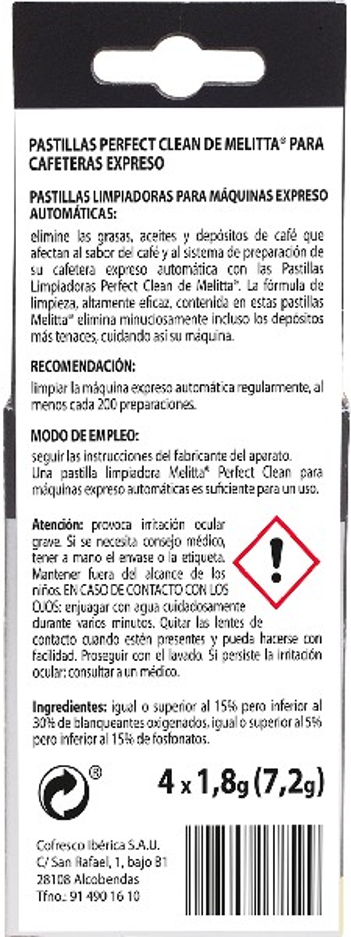 Texto en español sobre fondo blanco, advirtiendo sobre irritación ocular.