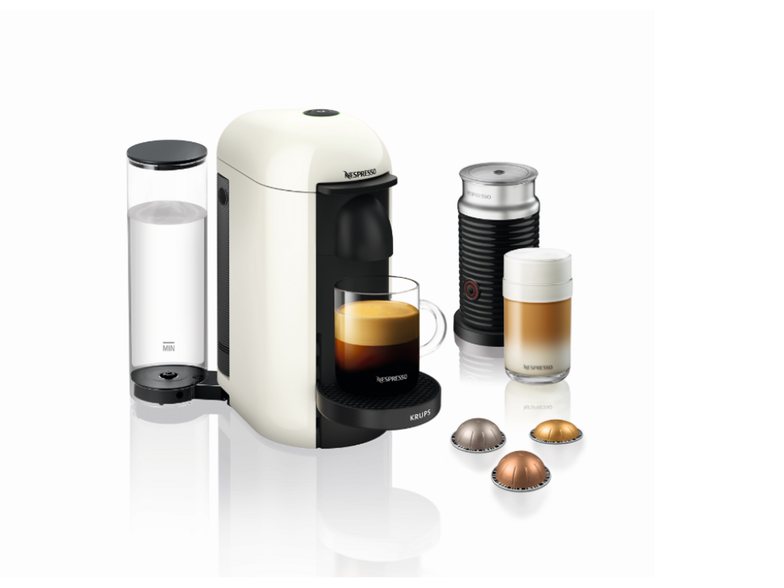 KRUPS XN 9031 Weiß NESPRESSO VERTUO PLUS Kapselmaschine WEISS