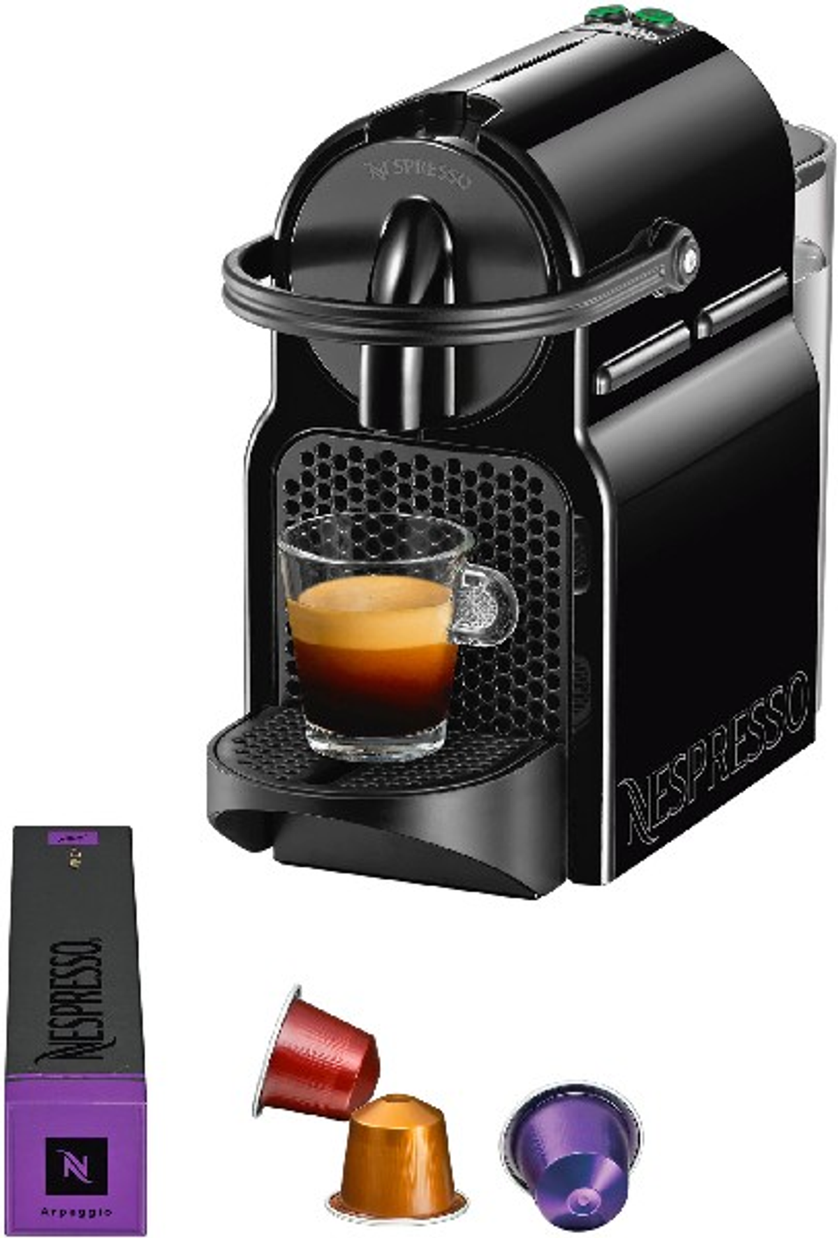 schwarz Inissia 80.B EN Nespresso LONGHI DE Kapselmaschine