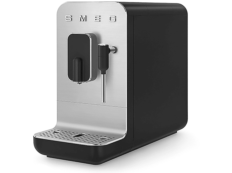 SMEG Smeg Dampffunktion Schwarz mit Kleingeräte BCC02BLMEU 50\'s Design Schwarz Kaffeevollautomat