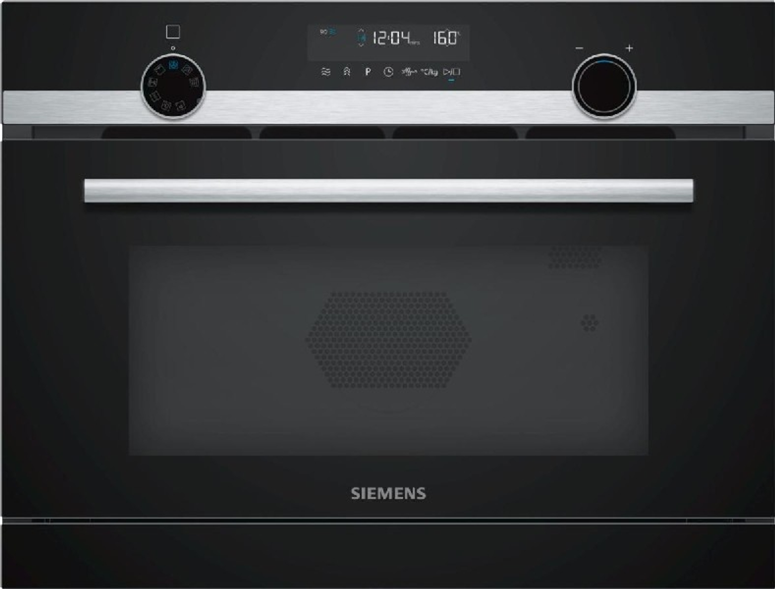 Horno multifunción - Horno multifunción SIEMENS, 36 l, Integrable, Esmalte fácil de limpiar, Negro