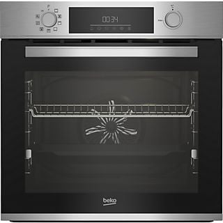 Horno convencional - BEKO BBIM12309XPE, Independiente, 9, Pirolítico, 72 l, 59,40 cm, Inox/Negro