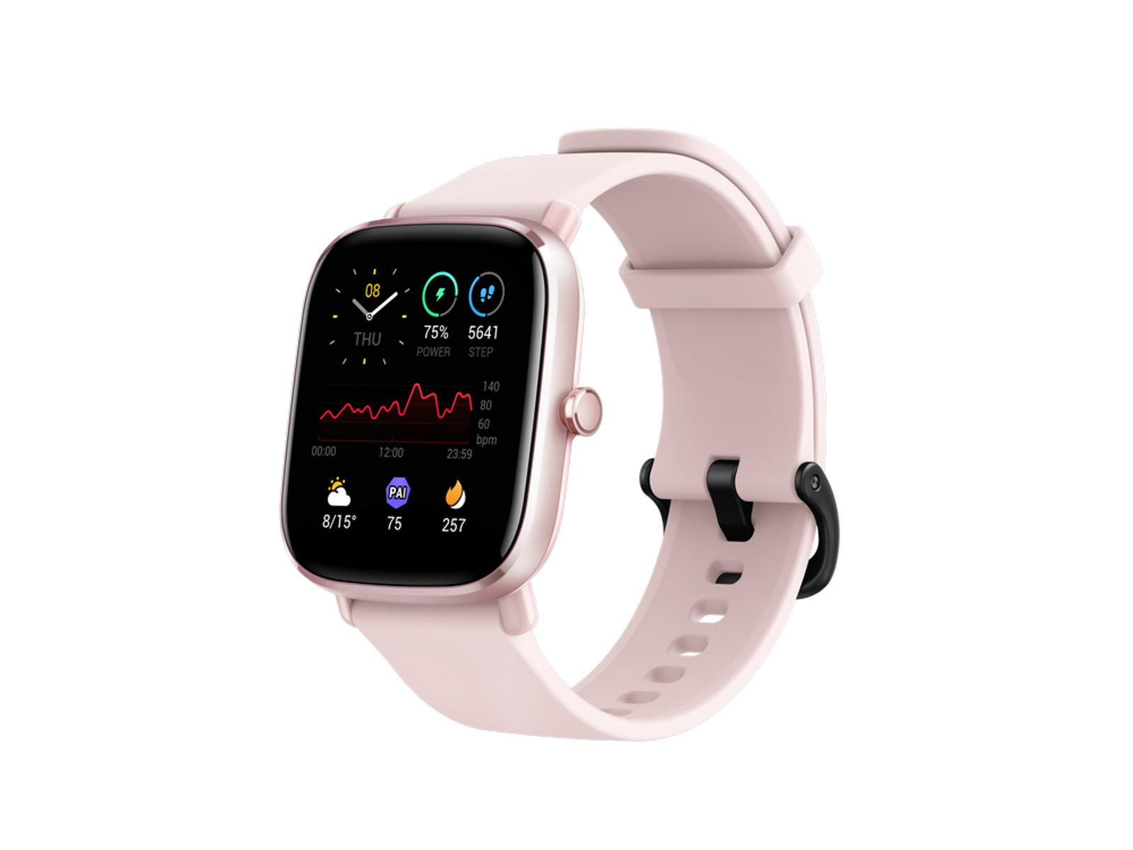 Fluorelastomerkautschuk, 2 mini Kunststoff Rosa Pink 85 mm, 120 40mm GTS Aluminium AMAZFIT + Xiaomi Smartwatch mm + Flamingo Amazfit Smartwatch