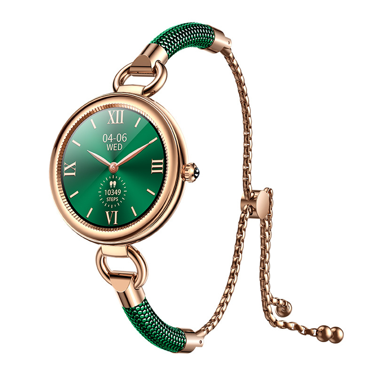 Blutdruck Sport Grün Gesundheit Business-Uhr Herzfrequenz BRIGHTAKE Smartwatch Mode Armband Armbänder Metall, grün