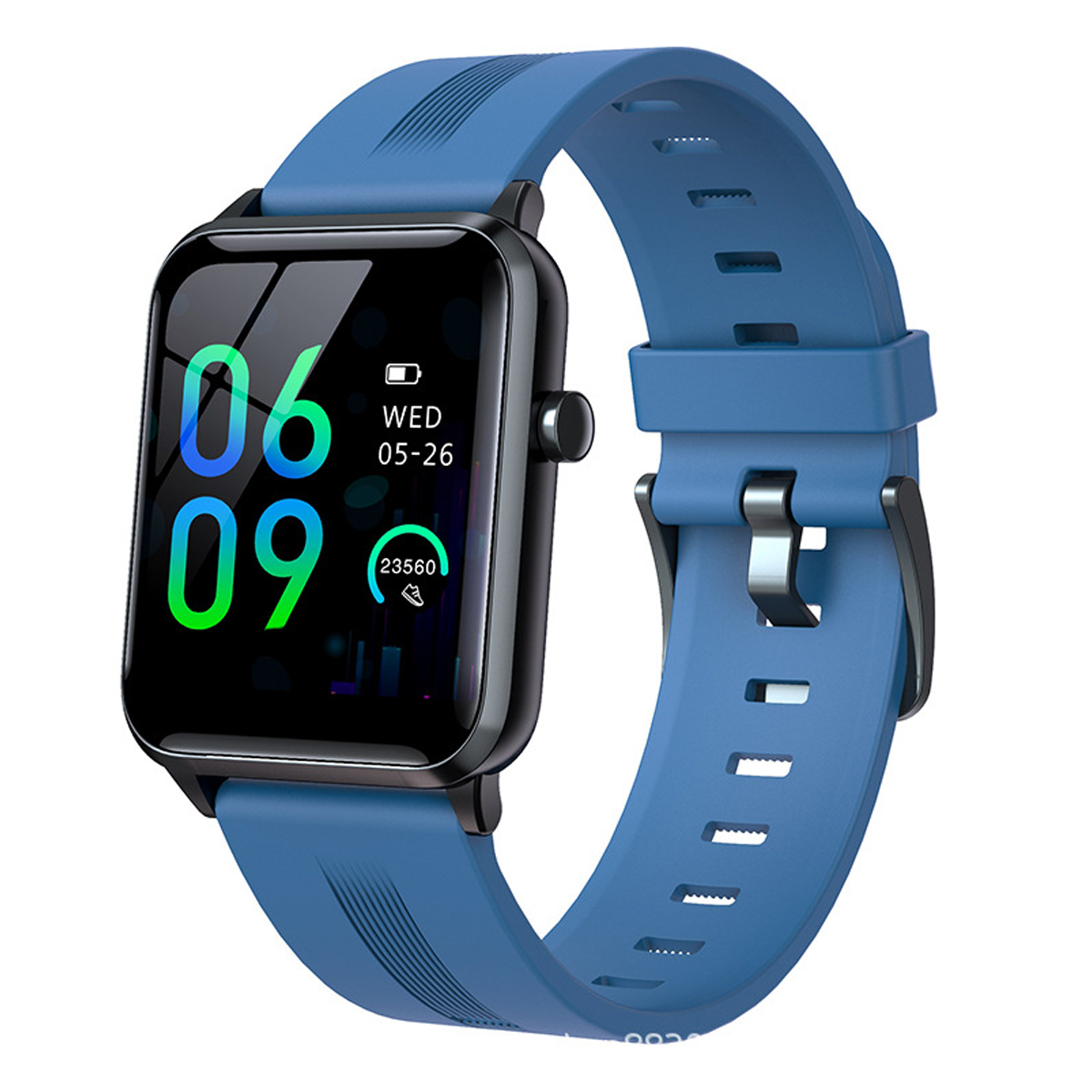 Uhr Bildschirm Smartwatch Großer BRIGHTAKE Push Body Nachricht Farbe Metall, Blau Smartwatch Blau Slim Musik Control
