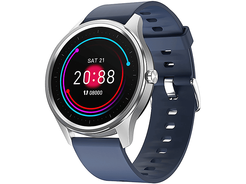 BRIGHTAKE Smart Sport Wasserdicht Blau Silikon, Herzfrequenz Blutsauerstoff Multi Smartwatch Uhr Watch Blau