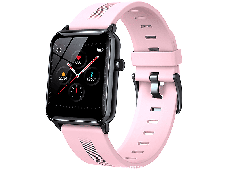 BRIGHTAKE Smartwatch Pink Musik Slim Metall, Rosa Farbe Großbildschirm Smartwatch Push Body Control Nachricht Uhr