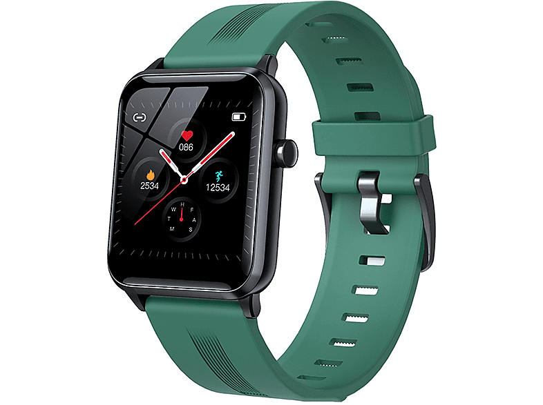 BRIGHTAKE Smart Watch Grün Slim Body Control Musik Nachricht Push Farbe Großer Bildschirm Uhr Smartwatch Silikon, Grün