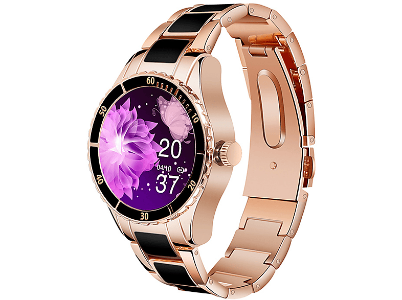 BRIGHTAKE Smart Watch Gold Frauen Bluetooth Talk Herzfrequenzmesser