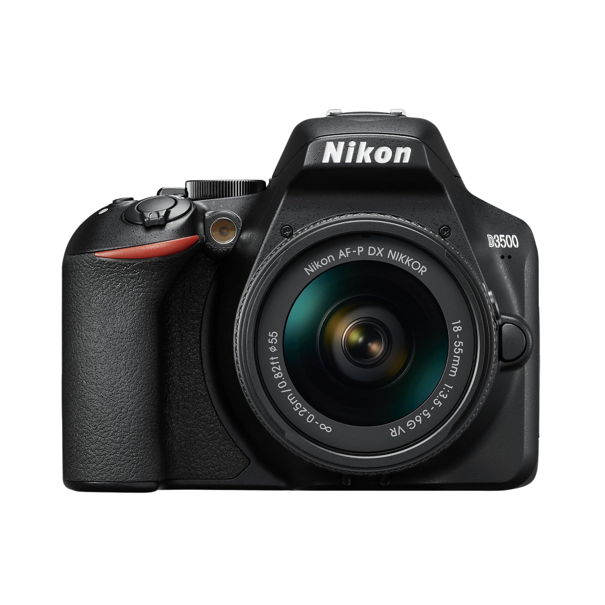 NIKON D VBA550K001 + AF-P), DX, - AF-P 18-55 (VR, Objektiv Megapixel, 24,2 18-55 VR Spiegelreflexkamera, DX mm Schwarz 3500