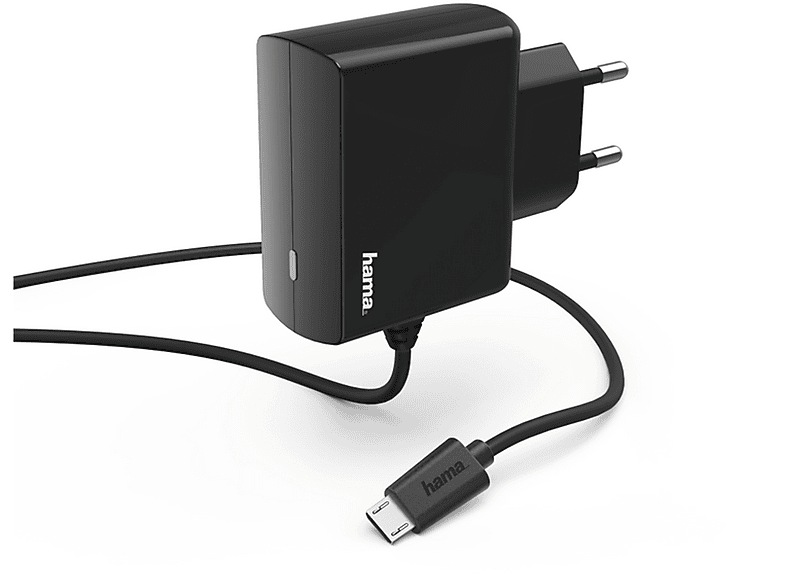 183247 LADEGERÄT, 2,4A, HAMA Schwarz Universal, Ladegerät MICRO USB,