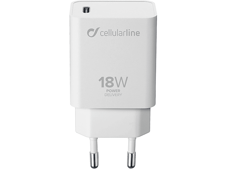 CELLULAR LINE 60759 ACHIPHKIT USB-C CHARGERPD Ladegerät Apple, Weiß
