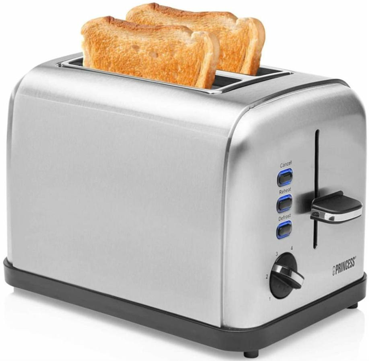 PRINCESS 418383 Toaster Grau (920 2) Watt, Schlitze