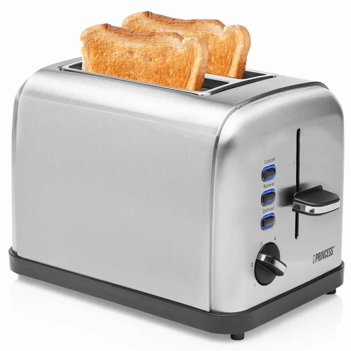 PRINCESS 418383 Toaster 2) Grau Schlitze: (920 Watt