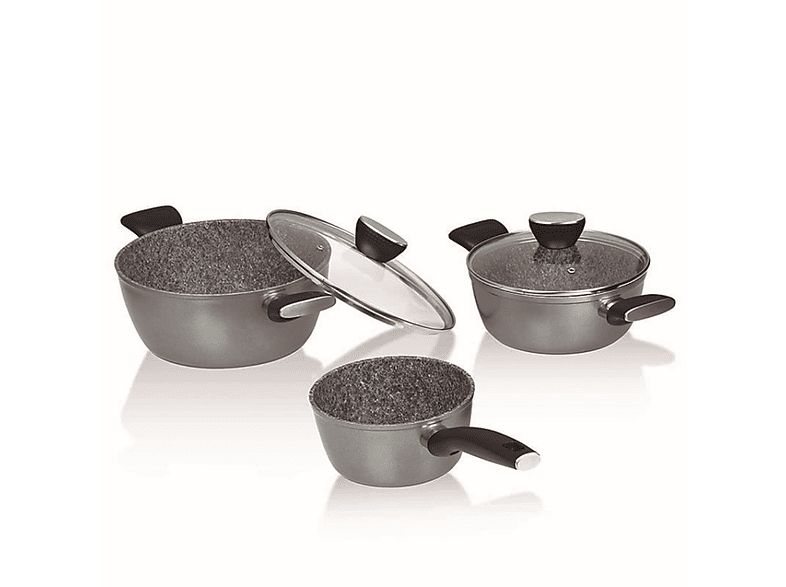 Batería de cocina full inducción Set 3 Piezas - JATA HOGAR HBAT3700