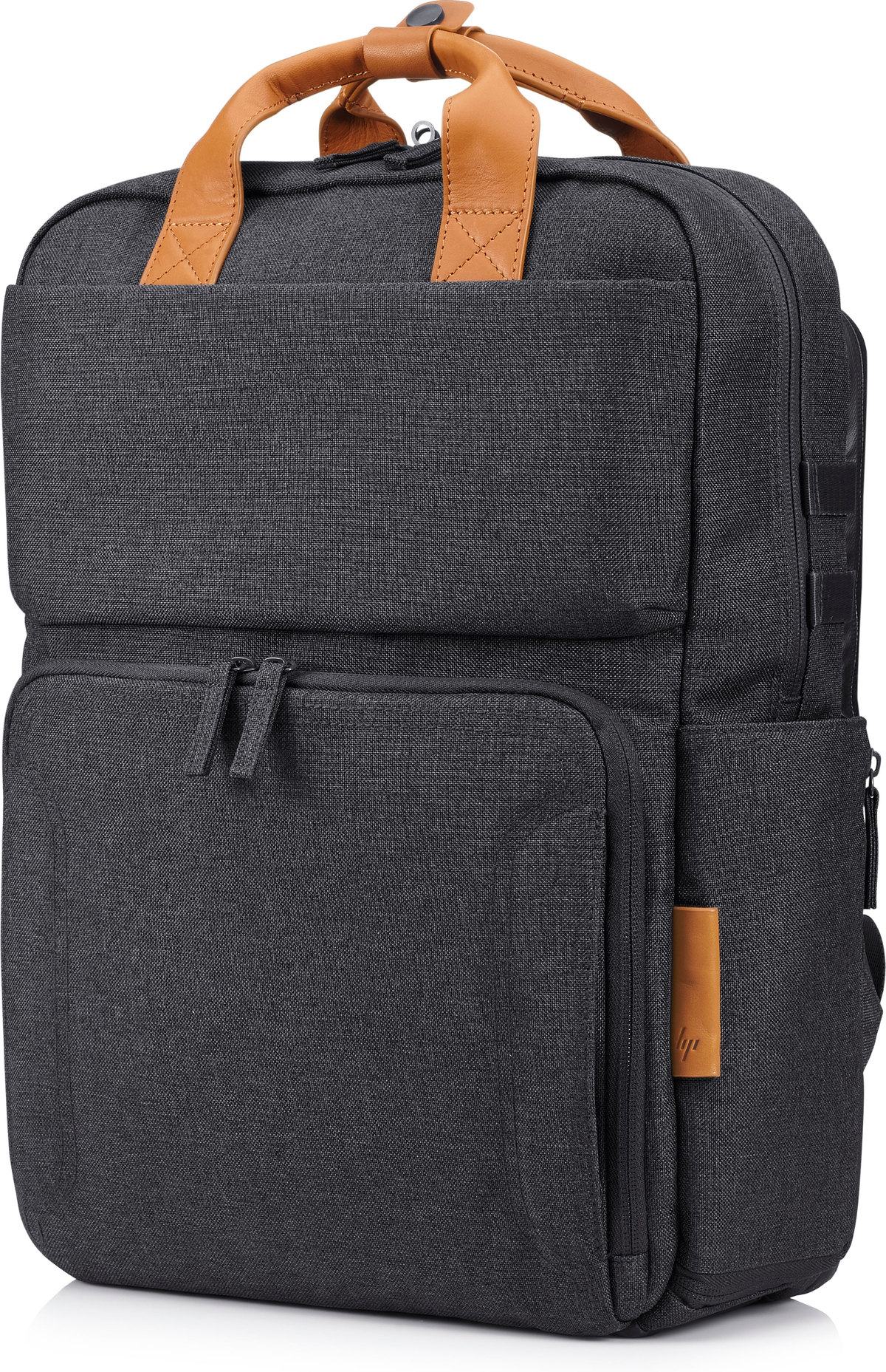 Mochila para portátil - 3KJ72AA#ABB HP, Tela, asas de cuero auténtico Negro