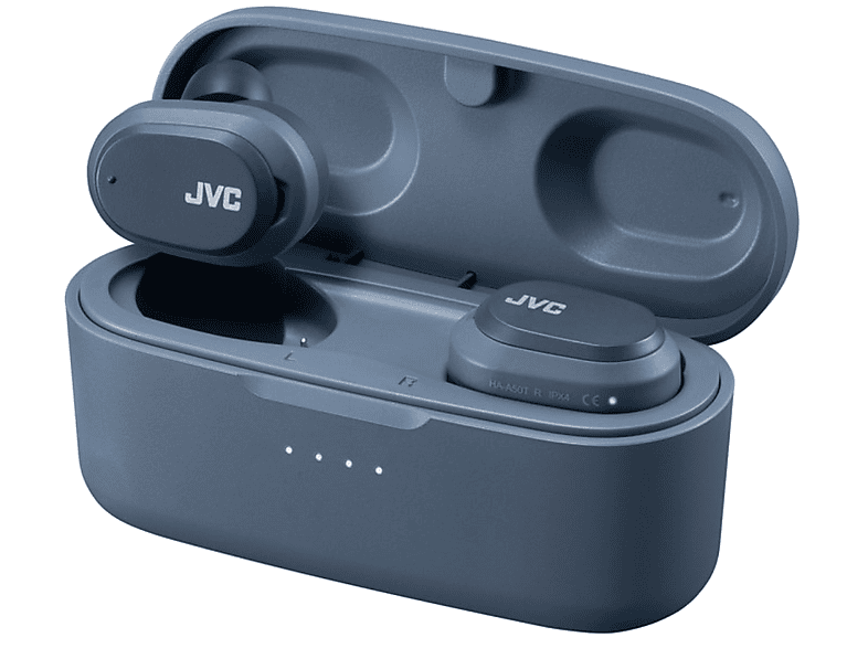 Auriculares deportivos  JVC HA-EC25TAU, Bluetooth, Autonomía 30 h,  Micrófono, Asistente voz, Azul