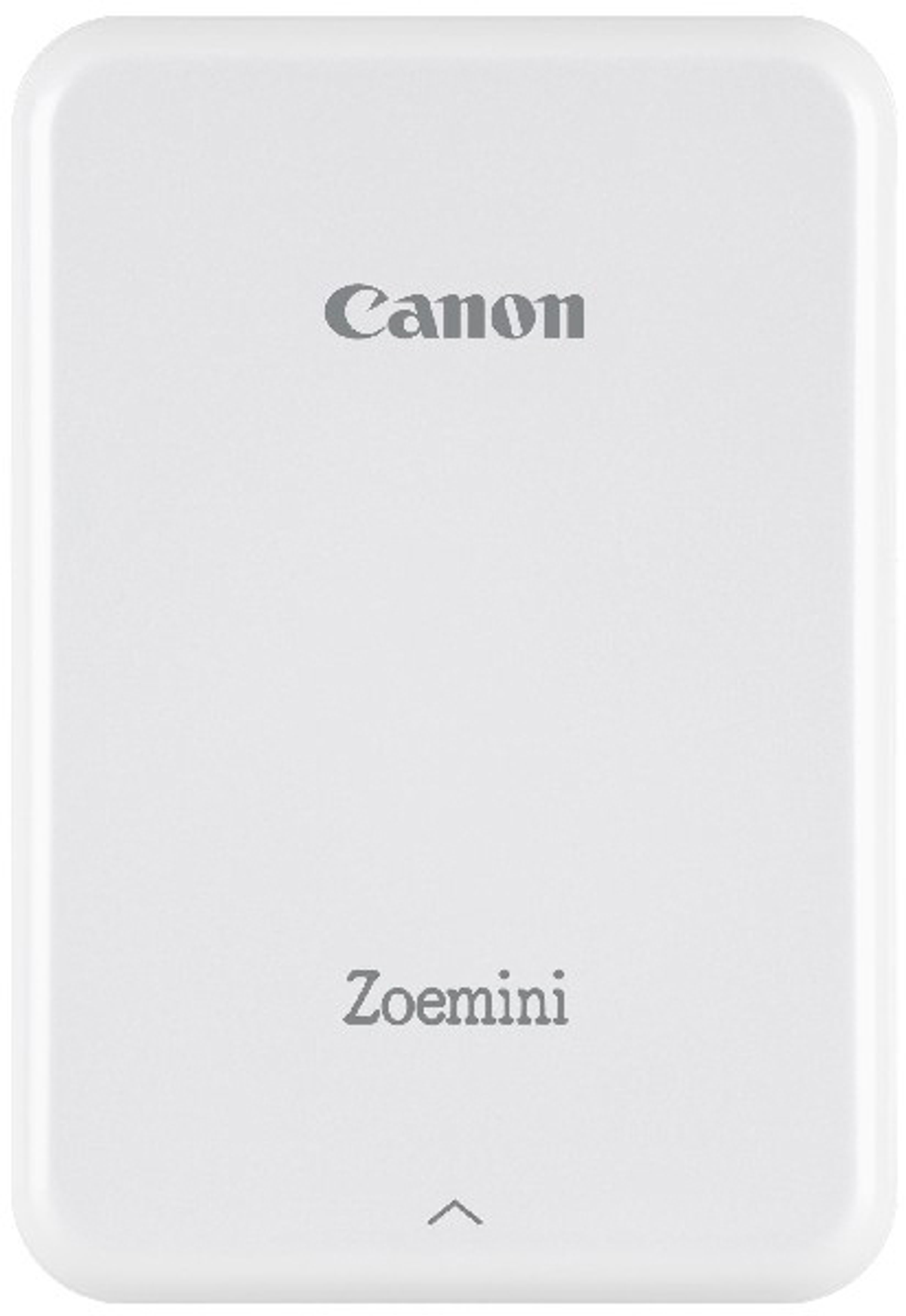 Biała drukarka Canon Zoemini. Widoczne są logo Canon i Zoemini.