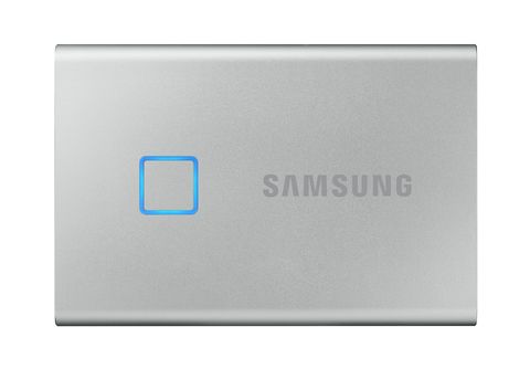 Disco duro externo - MU-PC1T0T SAMSUNG, 1x USB 3.2, 1x USB-C, SSD, Gris