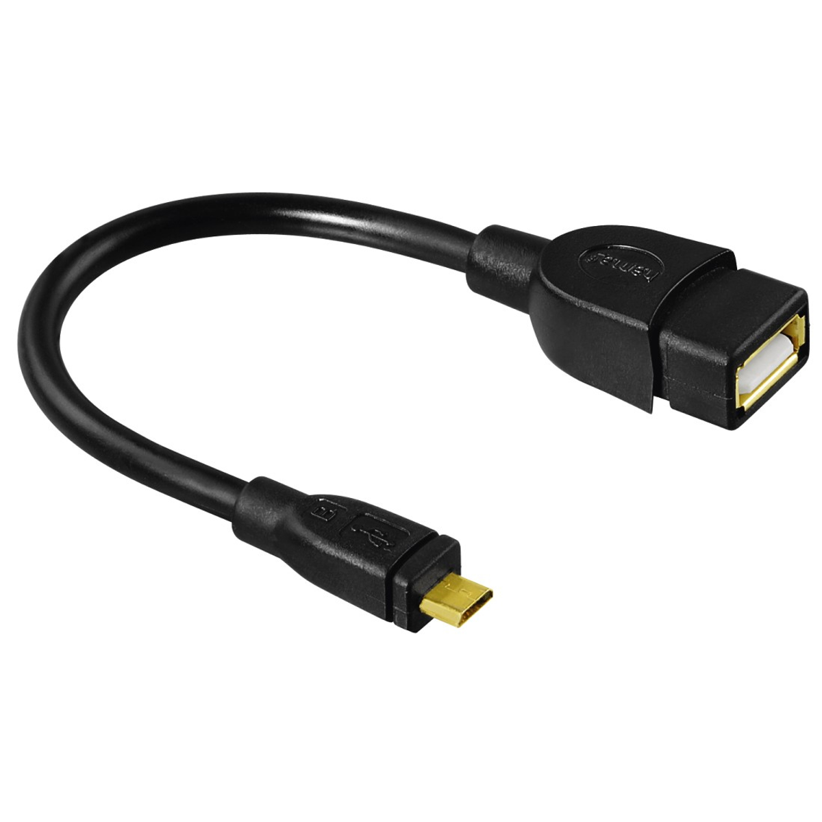 HAMA MICRO-A 0,15 USB Kabel, m, Schwarz 173892 BUCHSE 15CM,