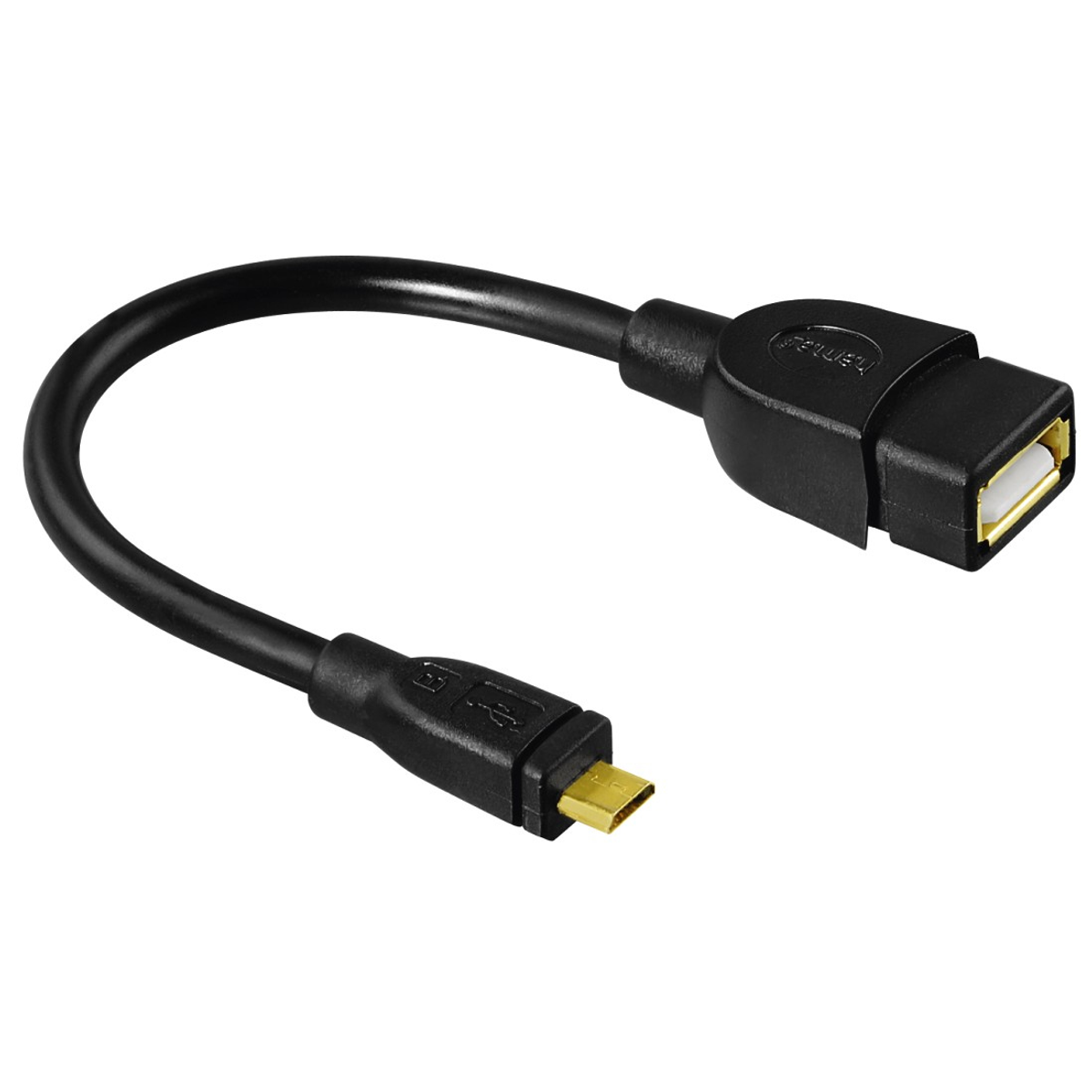 HAMA 173892 USB Schwarz m, Kabel, 0,15 BUCHSE 15CM, MICRO-A