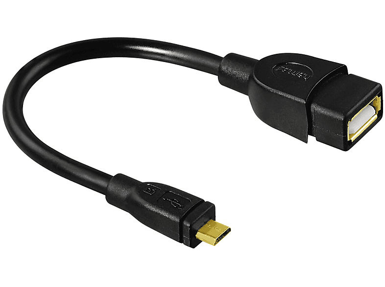 HAMA 173892 USB Schwarz m, Kabel, 0,15 BUCHSE 15CM, MICRO-A
